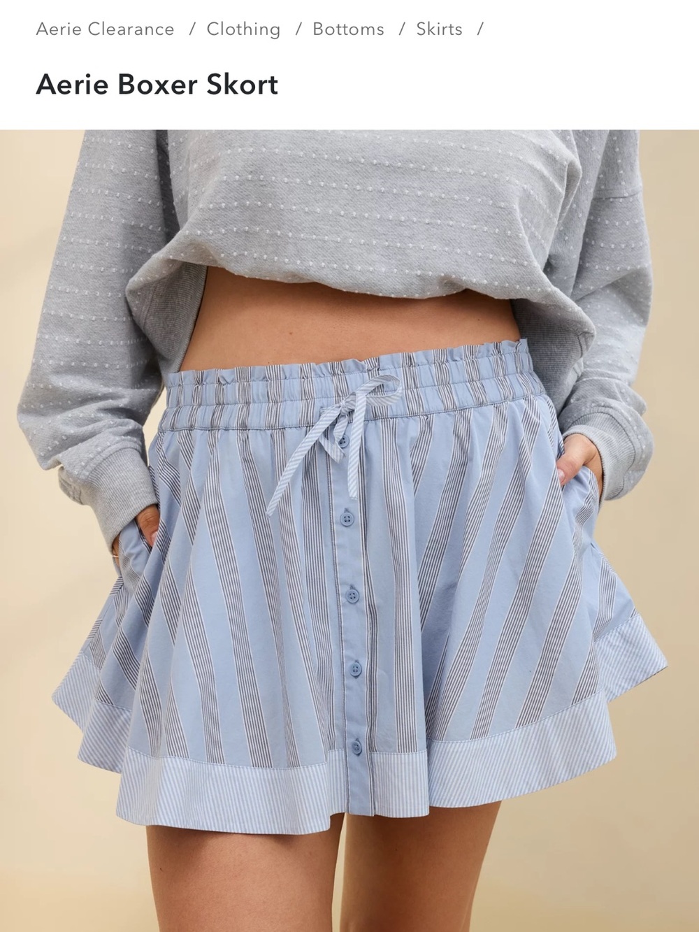 Aerie Boxer Skort 🩵🩵🩵